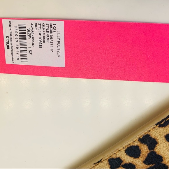 Lilly Pulitzer Celina Clutch Leopard HairCalf - Picture 5 of 5